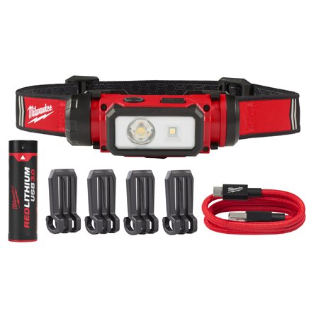 Milwaukee 4933479963 L4 HL2-301 LED Headlamp rechargeable 600 lumens