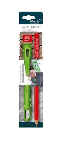 Pica PI50501 Pocket 505/01 1 pcs Pica 540/24 carpenter pencil + holder with integrated sharpener