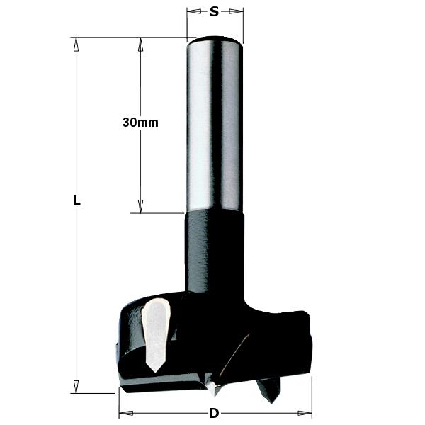 CMT 512.250.D8 Cylinder head drill with cylindrical shank 25mm length 57 mm