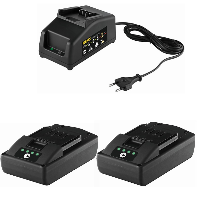Rems 571590 R220 571590 Power-Pack 22V 1,5Ah Li-Ion 2 x Battery charger