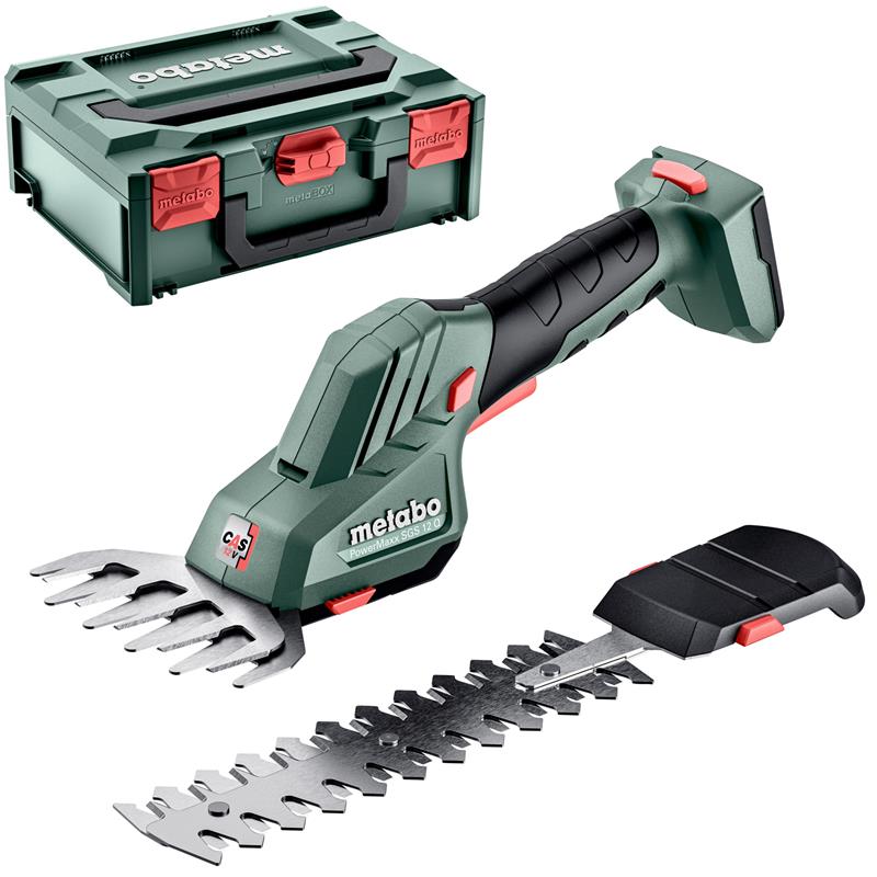 Metabo 601608840 PowerMaxx SGS 12 Q Cordless hedge and grass trimmer 12V excl. battery and charger in Metabox