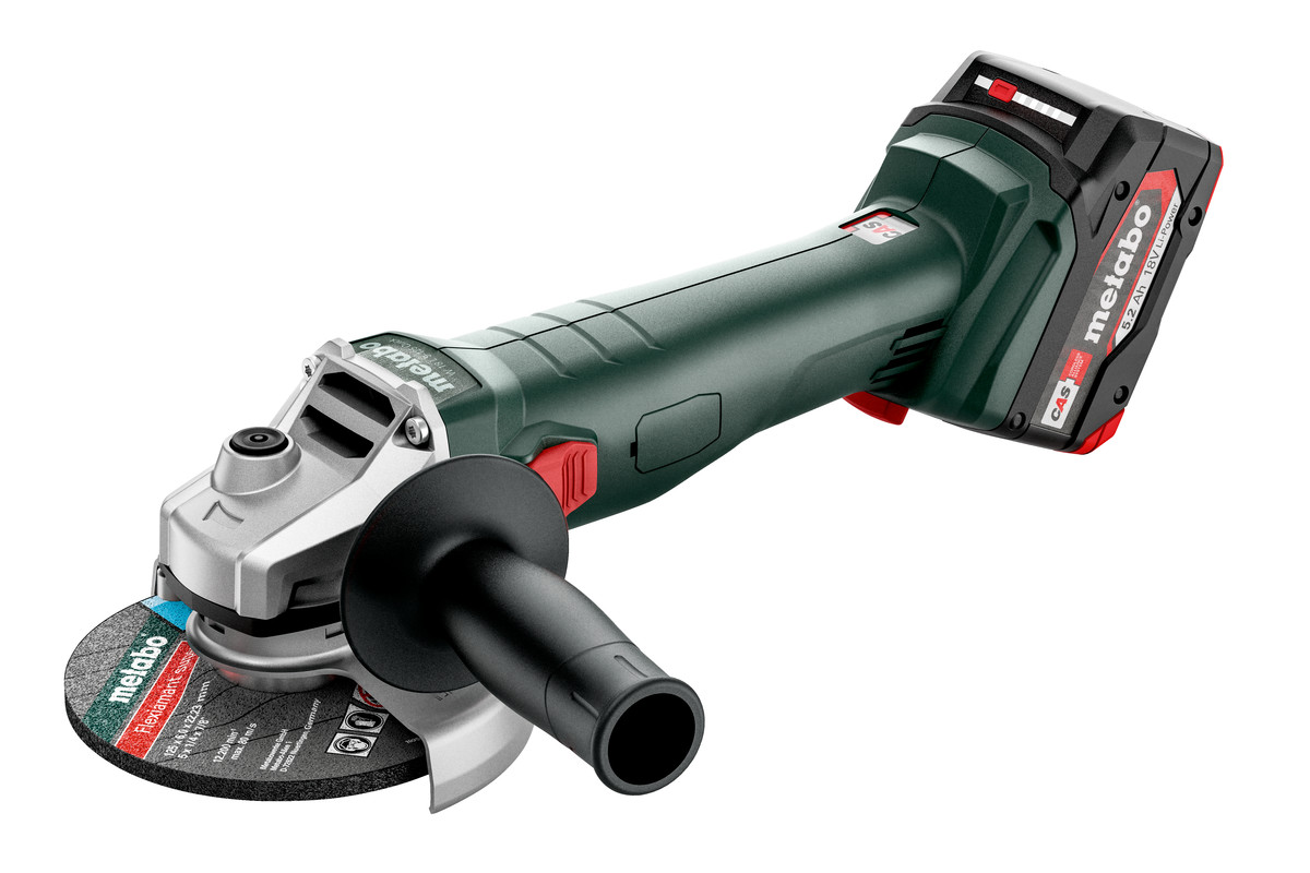 Metabo 602249650 W 18 L 9-125 Angle grinder 125 mm 18V 5.2 Ah Li-Ion