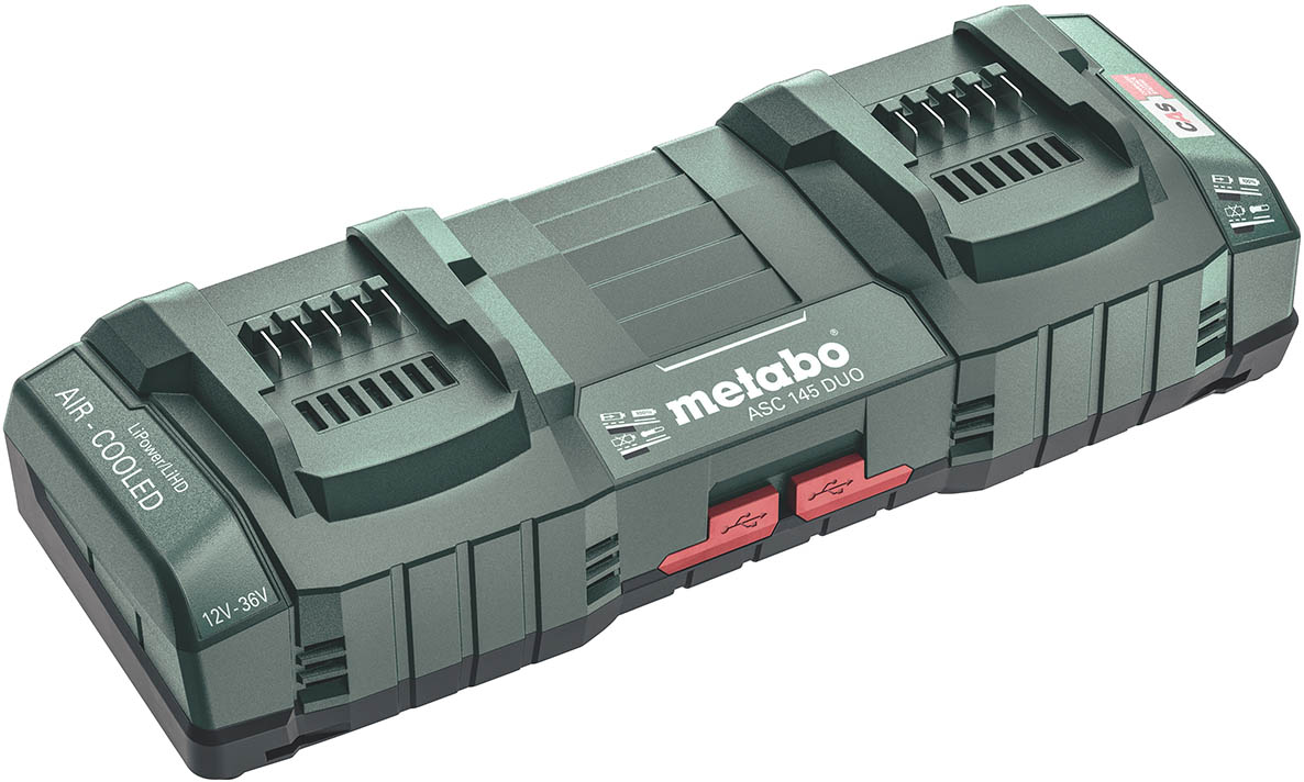 Metabo Accessories 627495000 ASC 145 DUO Battery Charger 12-36V "Air-Cooled"