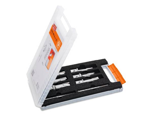 Fein Accessories 63127714020 Core drill set 12/14/16/18/20/22 x 35 mm 2 x centre pin 8-piece 3/4 Weldon