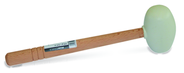 Rubi 66906 Rubber Hammer White 500 grams Round
