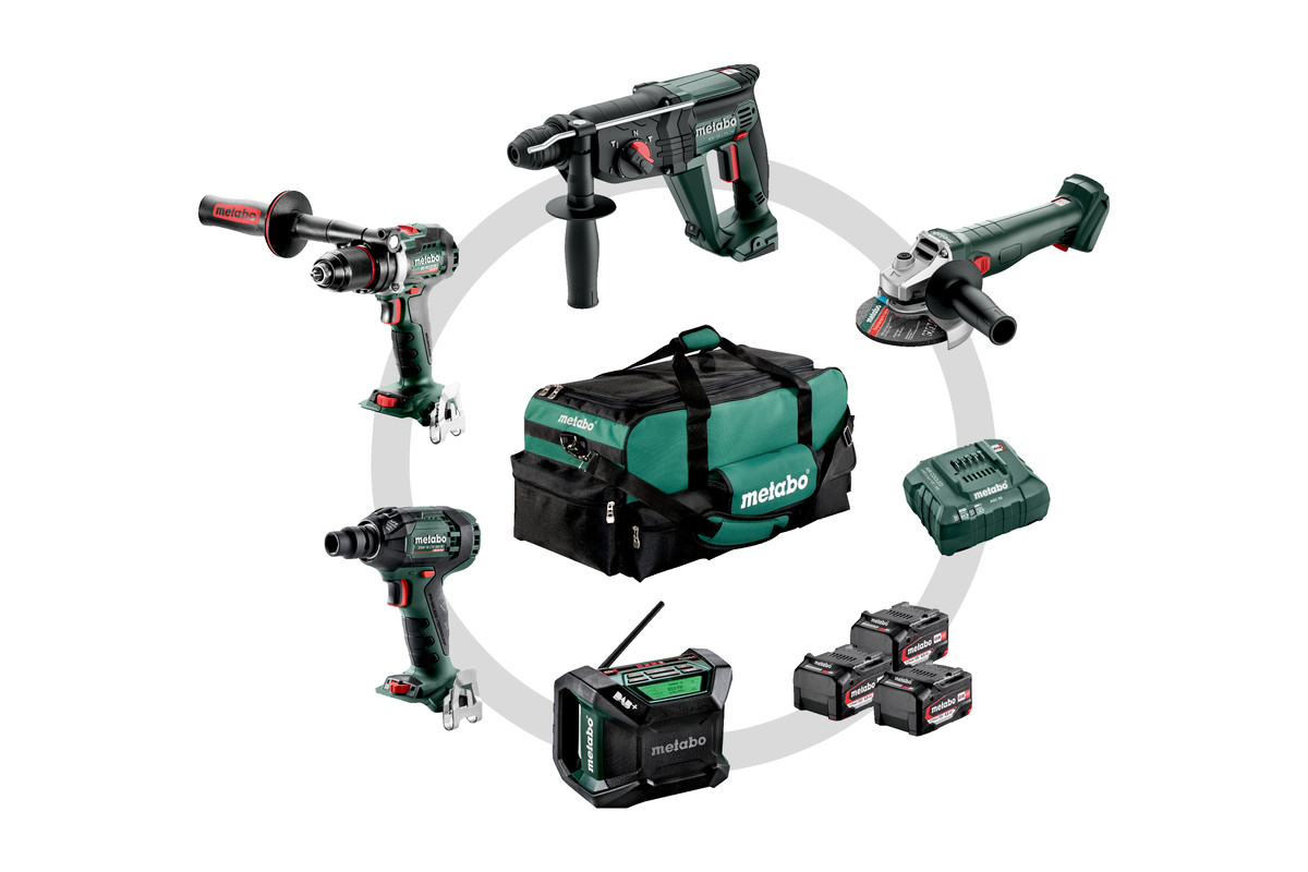 Metabo 685213000 Combo Set 5.2 18V 3 x 4.0Ah Li-Ion - 5 machines  + 5 jaar dealer garantie