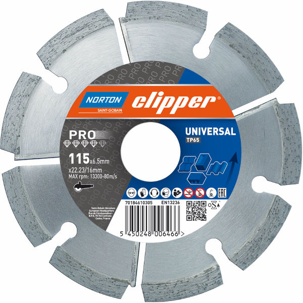 Norton Clipper 70184610305 Pro Universal TP Joint saw blade 115 x 22,23 mm