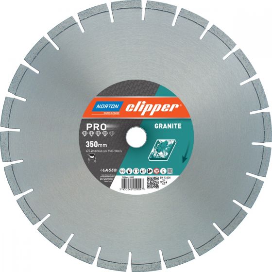 Norton Clipper 70184610438 Pro Granite Diamond saw blade 600 x 25.4 mm