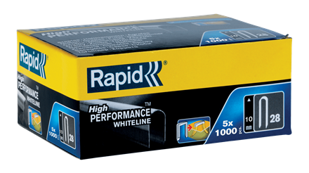 Rapid 11893511 No. 28 cable Staples white 10 mm  5 x 1,000 pcs.