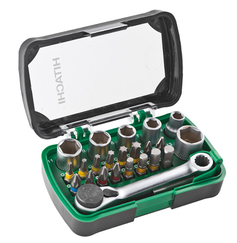 HiKOKI Accessories 750362 Bit/opening wrench set 24-piece 1/4" Length 25 mm