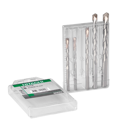 HiKOKI Accessories 780818 Rock drill set with cylindrical shank 5-piece