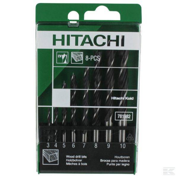 HiKOKI Accessories 781982 Wood Spiral drill bits set 8 pcs.