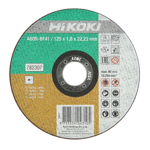 HiKOKI Accessories 782307 Cut-off wheel for stainless steel/metal 125 x 1 mm