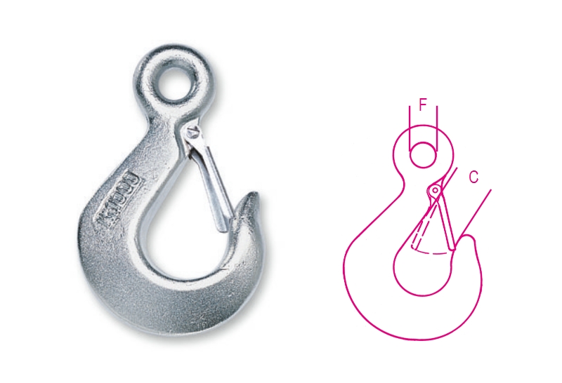 Beta 080510205 8051S Load Hook Carbon Steel With Safety Valve 500 WLL kg