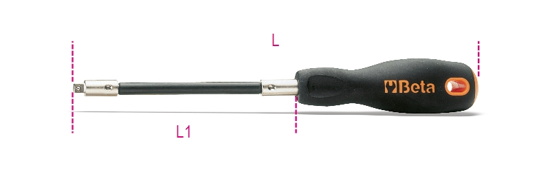 Beta 009000839 1/4" Flexible pitch handle 280 mm