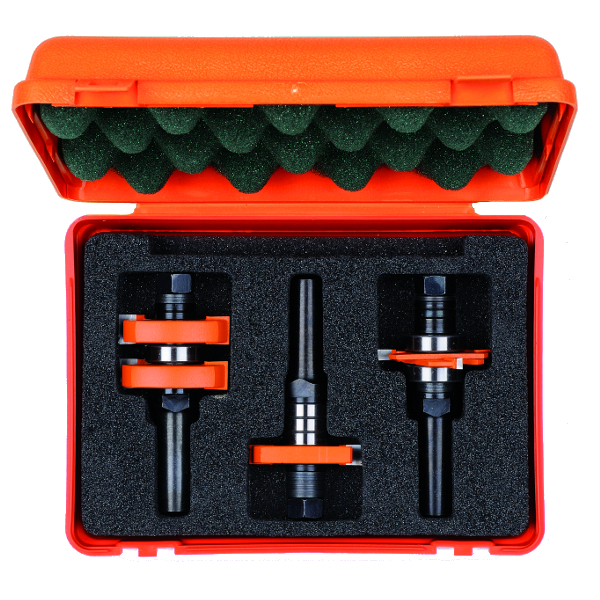 CMT 900.625.11 adjustable tongue and groove cutter set with spindle 12 mm