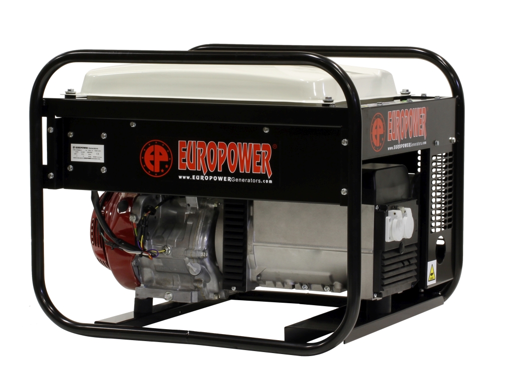 Europower 950000604 EP6000LN Generator set 6 KVA with Honda petrol engine 2x 230Volt (16A) Manual starting