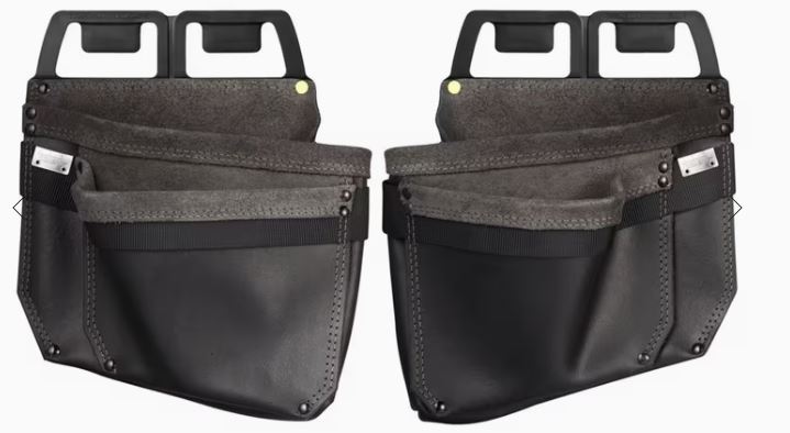 Snickers Workwear 97950404000 Leather Nail and Screw Bag, Black - Black (0404), One Size