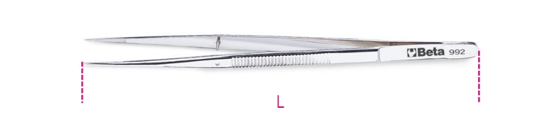 Beta 009920001 992 150 Tweezers, Straight Narrow Jaws 150 L mm