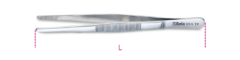 Beta 009940020 994Tf Tweezers, Straight Wide Jaws 150 L mm