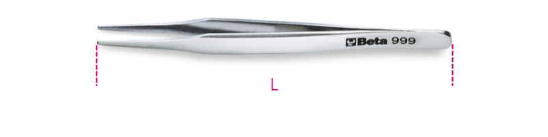 Beta 009990011 999 Tweezers With Semicircular Jaws 115 L mm