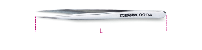 Beta 009990015 999A 120 Tweezers, Short Pointed Jaws 120 L mm