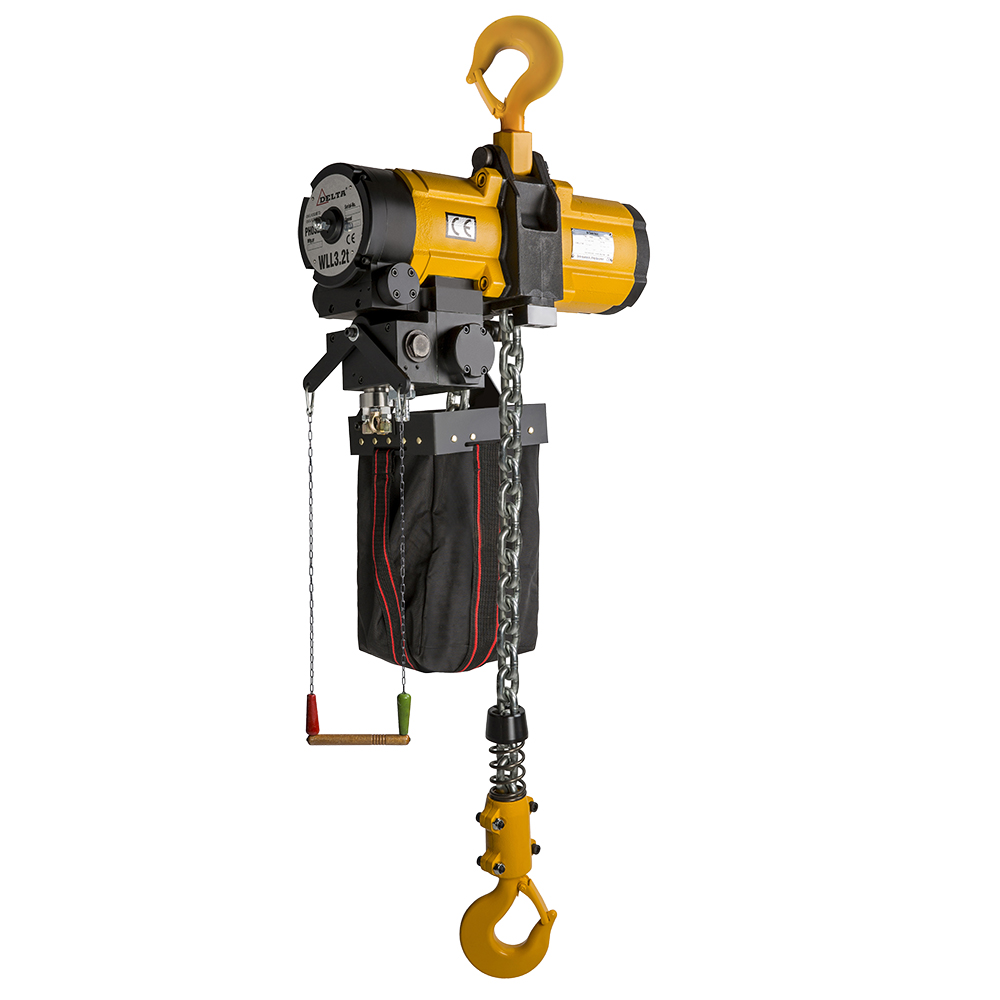 Delta CD.0.PH.0320.10 Pneumatic chain hoist - 3.2 tons - 10 meters - 1 part