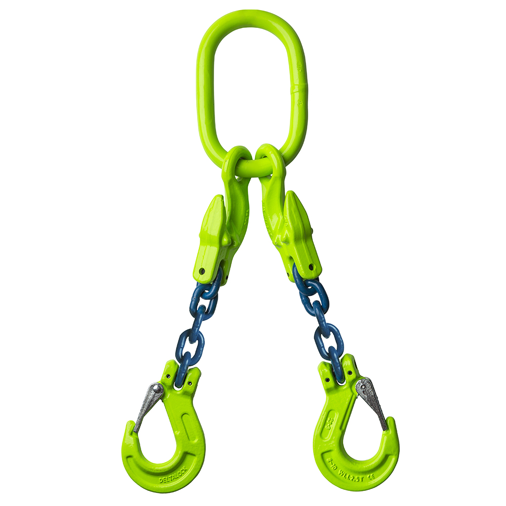 DELTA YE.10.2SKI.06.010 Chain Length 2-Sprong, 1 Meter, Valve Hook with Inset Hook, 2 Tons
