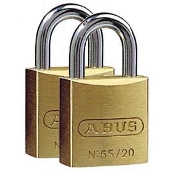 ABUS H65/20 TWINS C/FN Brass padlock, 2 pieces