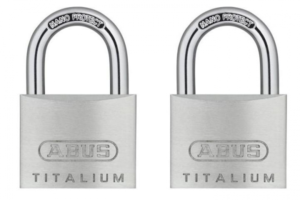 ABUS H64TI/30 TWINS C Titalium Padlock, two pieces, equal-locking