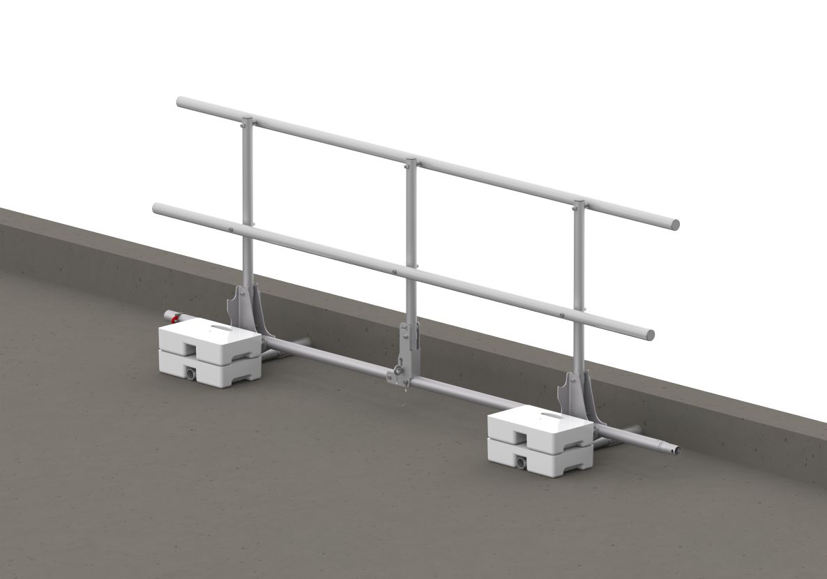 Altrex C500640 EP6 Roof Edge Protection 1x3m, including concrete blocks