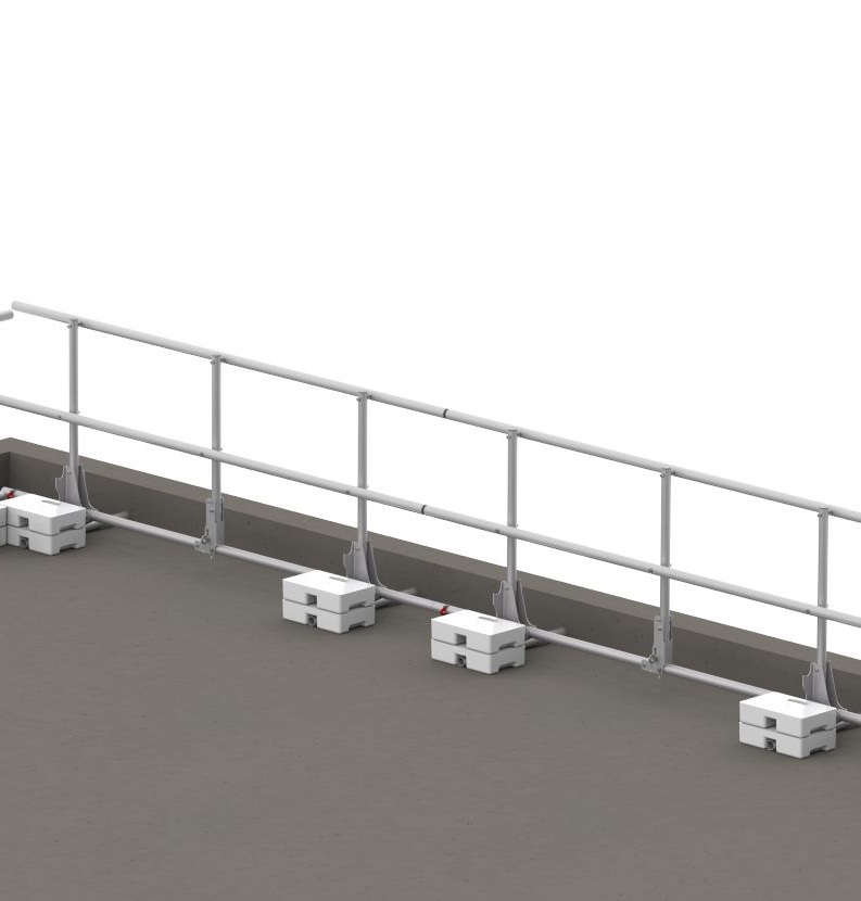 Altrex C500641 EP6 Roof Edge Safety Barrier 2x3m, including concrete blocks