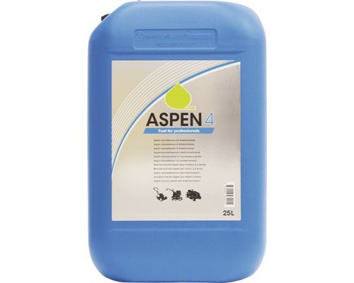 Aspen 059  Aspen 4 Ready-to-use Gasoline Mix 25 L for four-stroke engines.