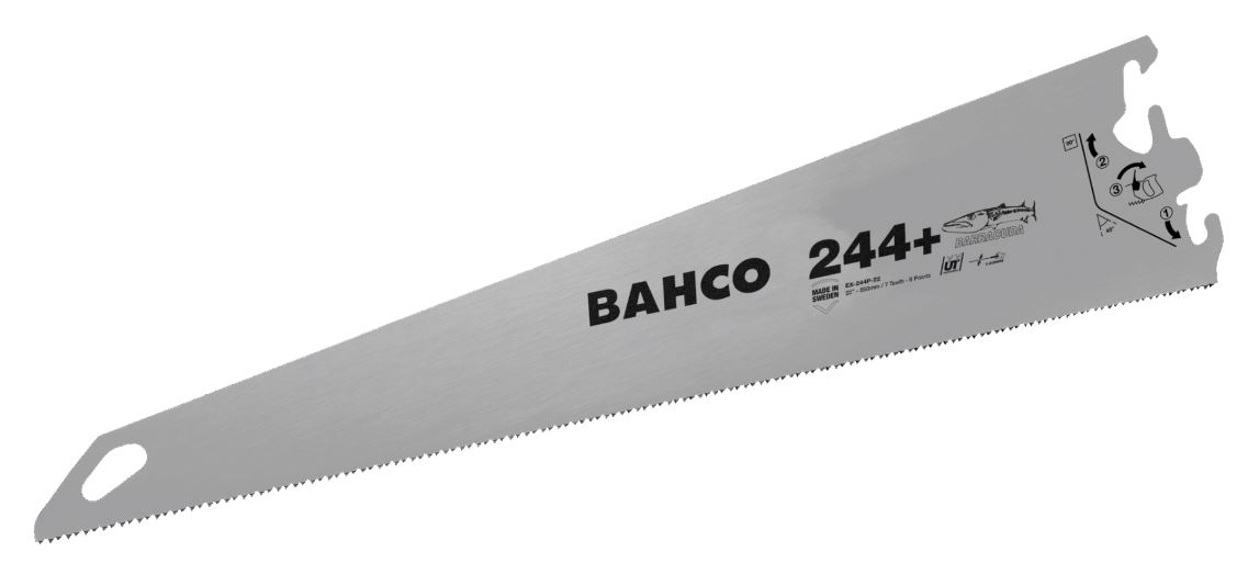 Bahco EX-244P-22 Barracuda saw blade, for BHS handles, for medium to coarse material, 7/8 TPI, 22", 550 mm