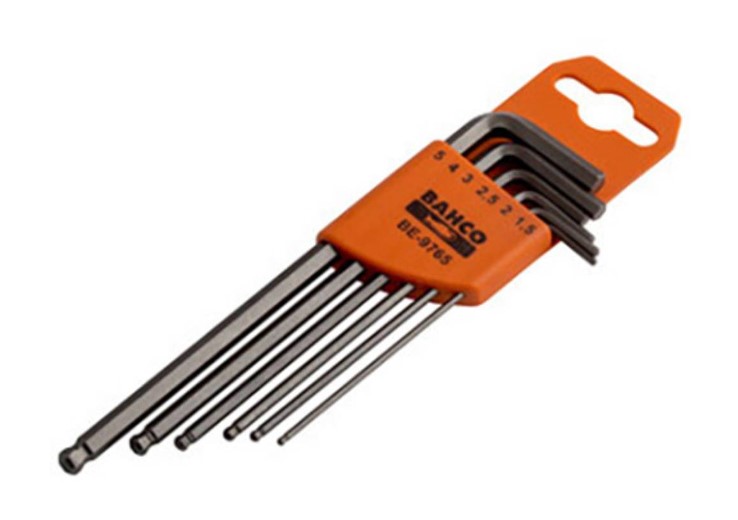 Bahco BE-9765 Hexagonal Allen key Sets, Chrome Vanadium