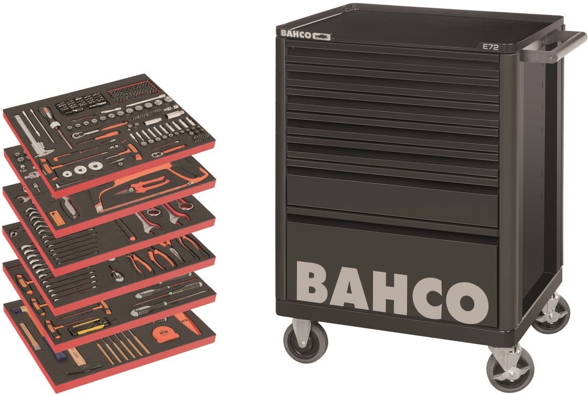 Bahco LARGE Large Tool Cart Filled 7 Drawers 346-Piece