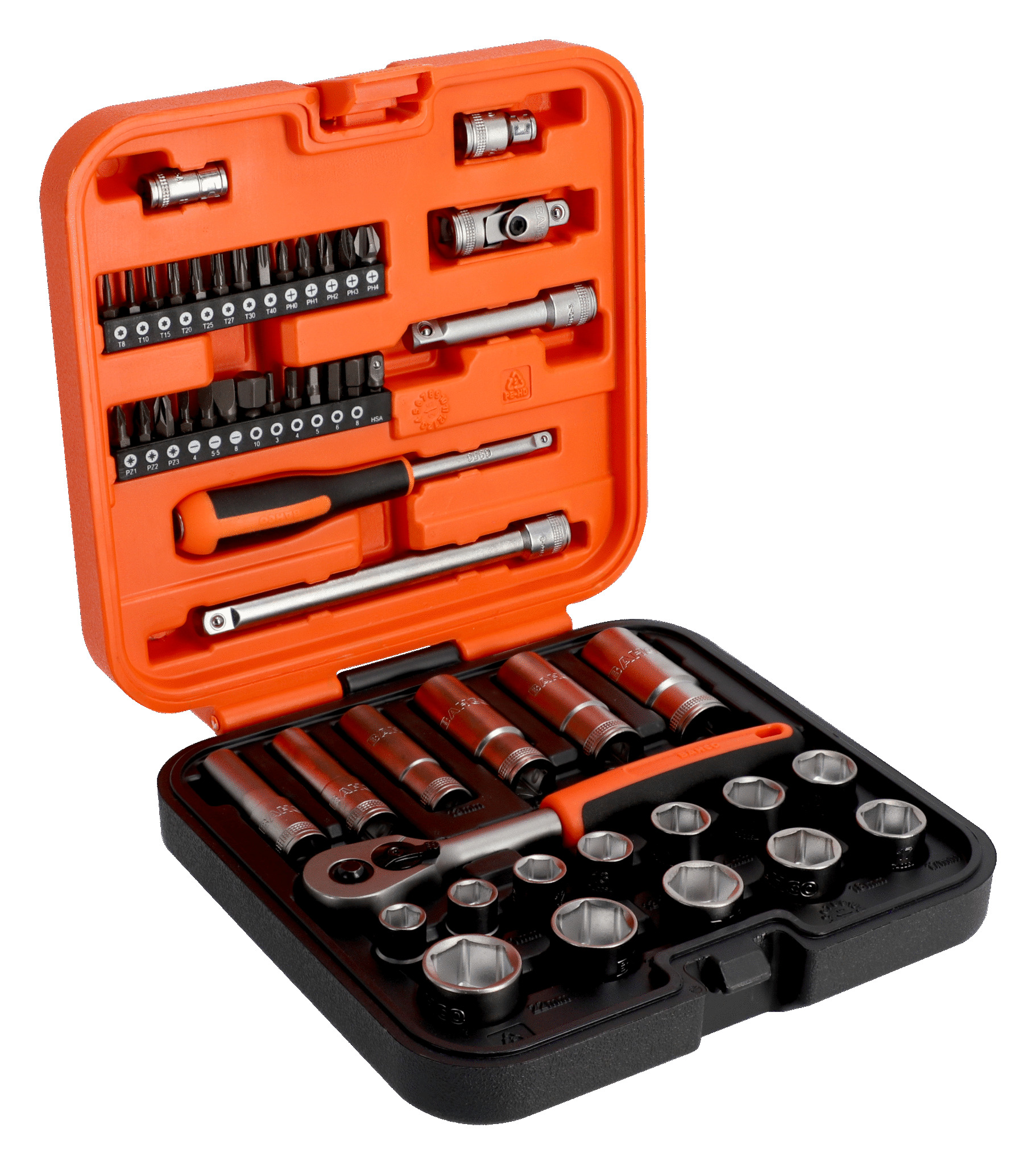 Bahco S51MC3H 3/8" Socket and Bit Set, 51-Piece