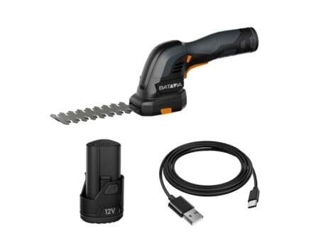 Batavia 7065253 Anti-vibration Accu Grass & hedge trimmer set 1x 12V 2.0Ah battery and USB-C charging cable