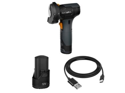 Batavia 7065257 Cordless Angle Grinder set 76 mm 1x 12V 2.0Ah battery and USB-C charging cable