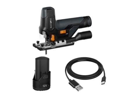 Batavia 7065263 Cordless Jigsaw Set 1x 12V 2.0Ah battery and USB-C charging cable