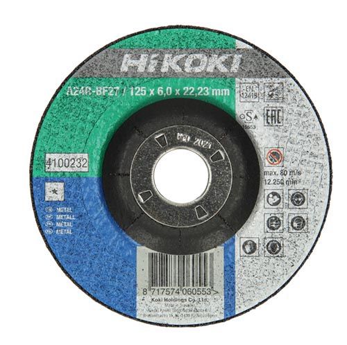HiKOKI Accessories 4100231 Grinding disc metal 115X6,0 DPC 10 pieces