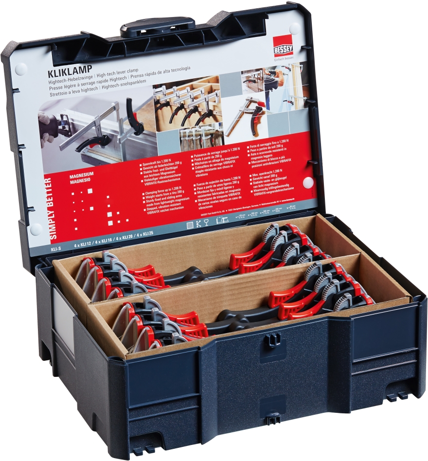 Bessey KLI-S KliKlamp set in systainer