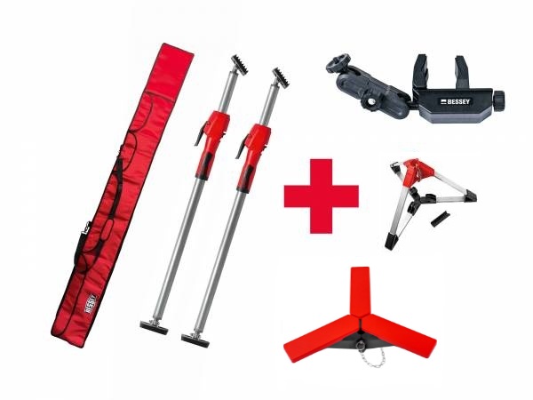 Bessey STE300-SET STE300 Ceiling mount set including floor and ceiling tripod and laser holder in bag