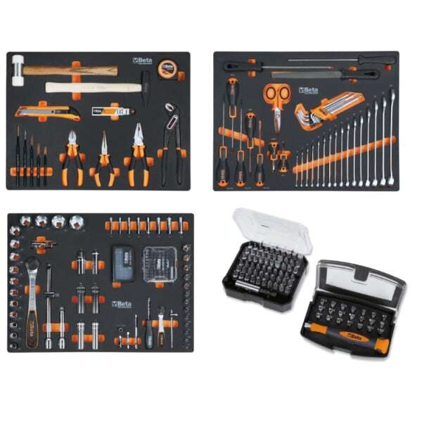Beta 059456313 BW 5945VU 196-piece tool set in foam inserts, compatible with C45PRO 2.0