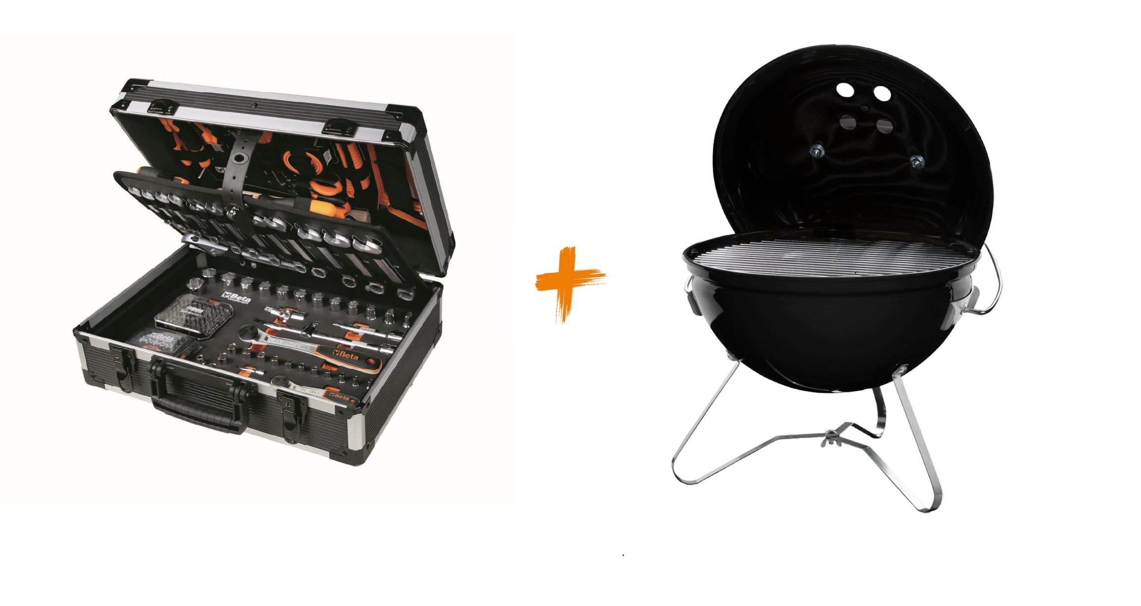 Beta ZNLWK0004 BW 2056T/E-TROLLEY Tool Case with 163-piece + free compact BBQ