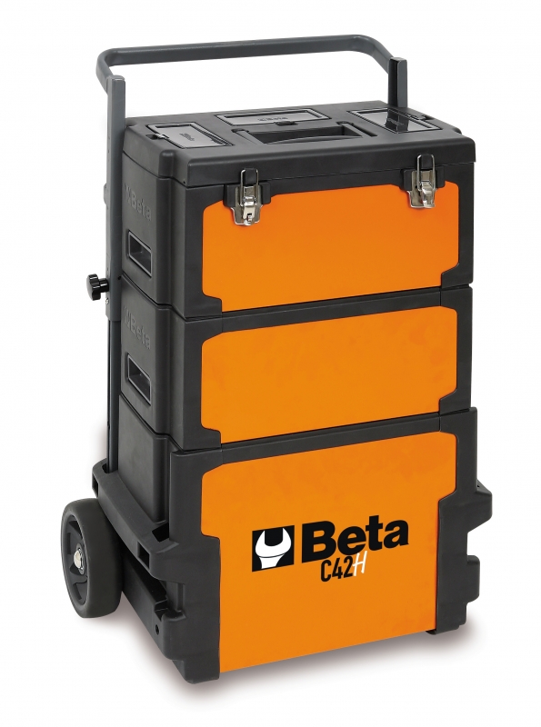 Beta 042000002 C42H Tool Trolley with 3 Compartments Orange