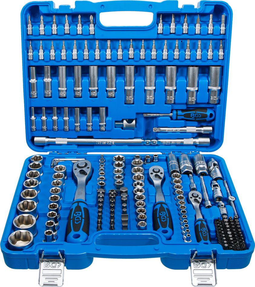 BGS 2292 Socket wrench set corrugated profile 6.3 mm (1/4") / 10 mm (3/8") / 12.5 mm (1/2") 192-piece