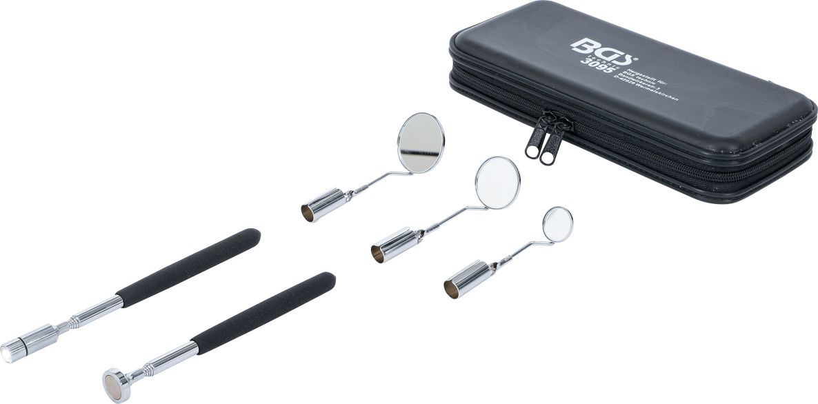 BGS 3095 LED magnetic pen and inspection mirror set