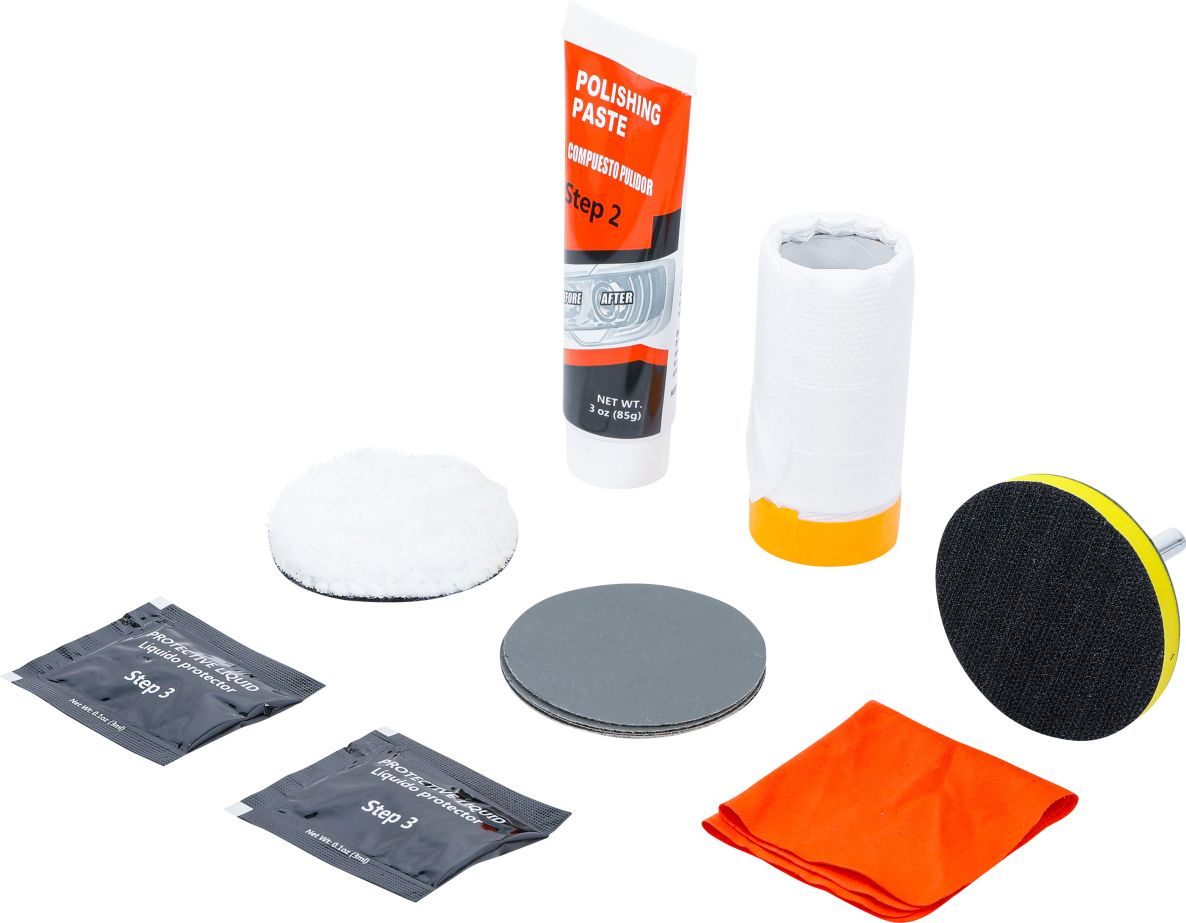 BGS 3997 Set for refurbishing headlights 14-piece