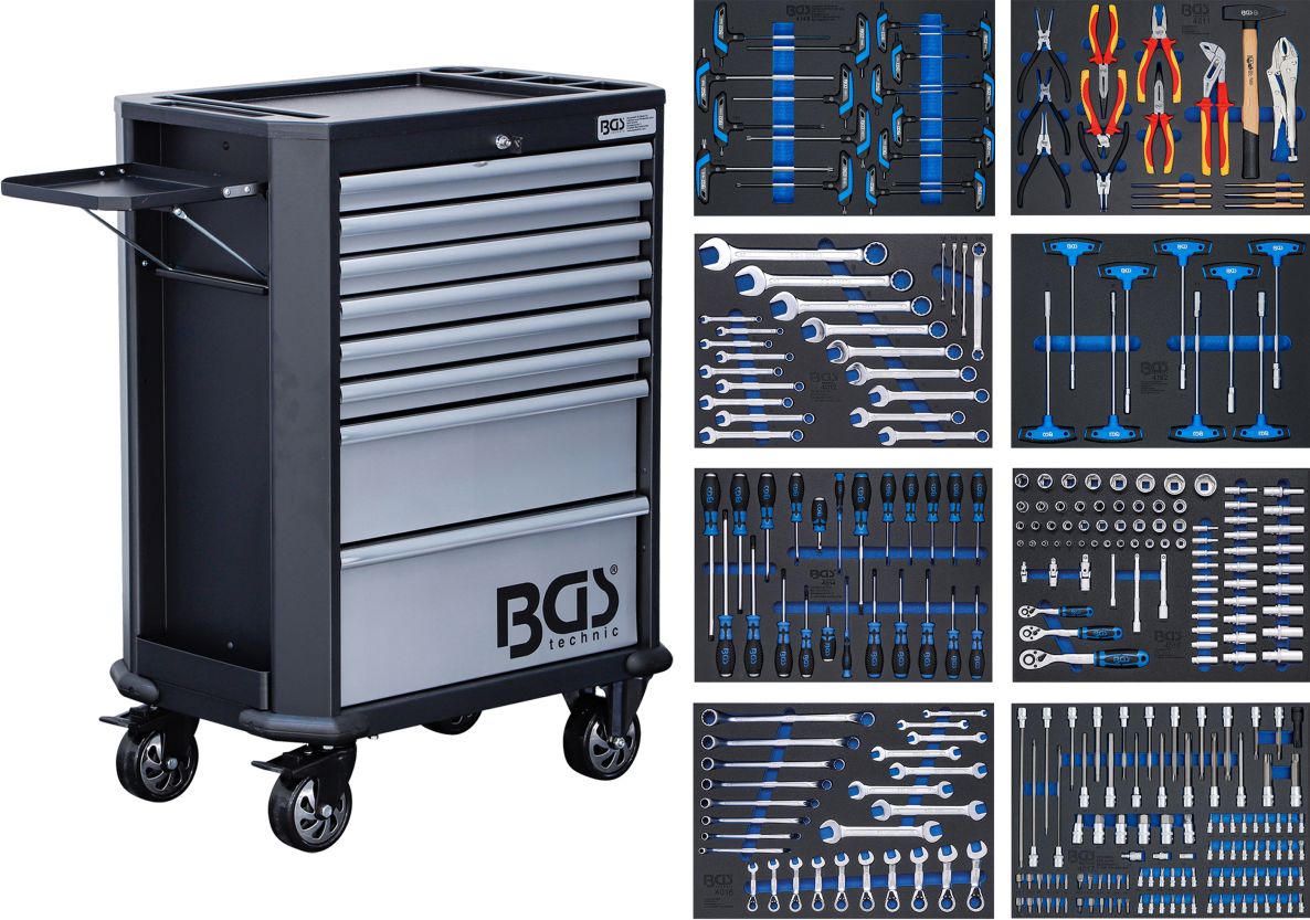 BGS 4007 Tool trolley 8 drawers with 299 tools